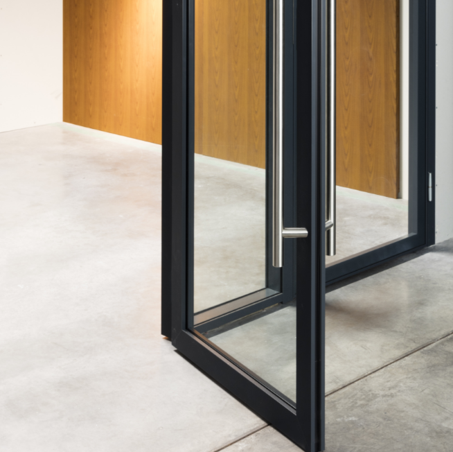Acoustic glass doors