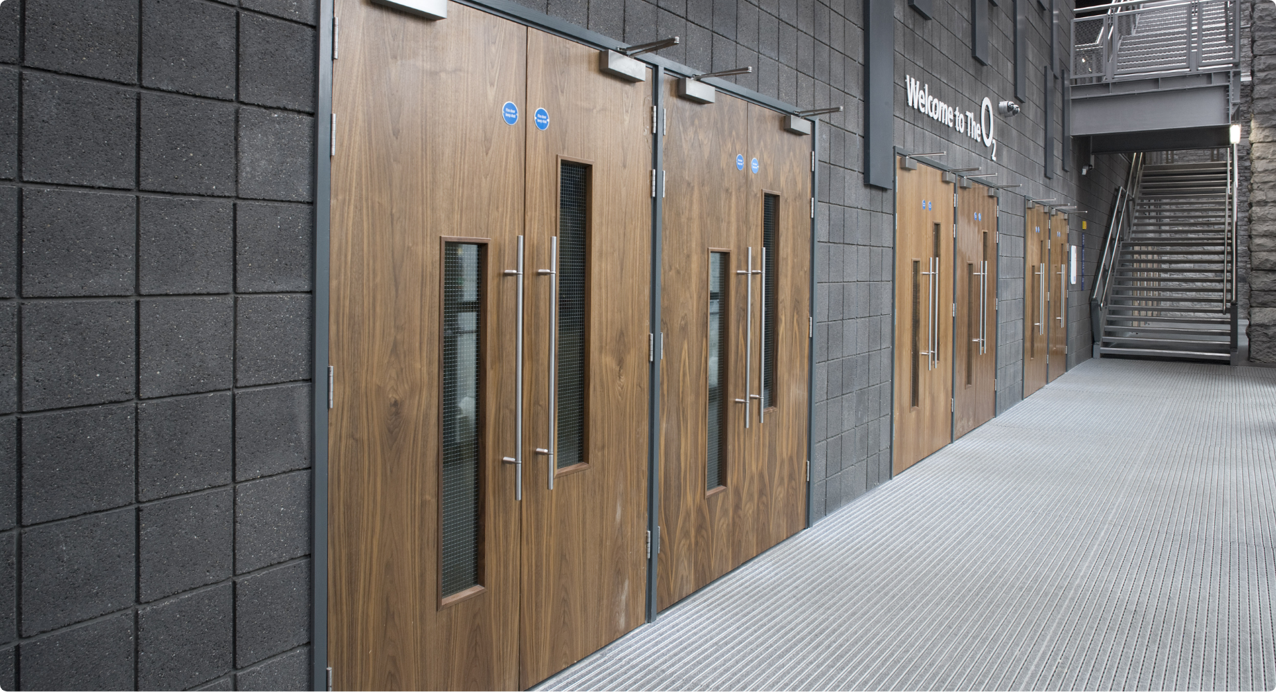 Soundproof studio with acoustic double glazed doors for a music production house